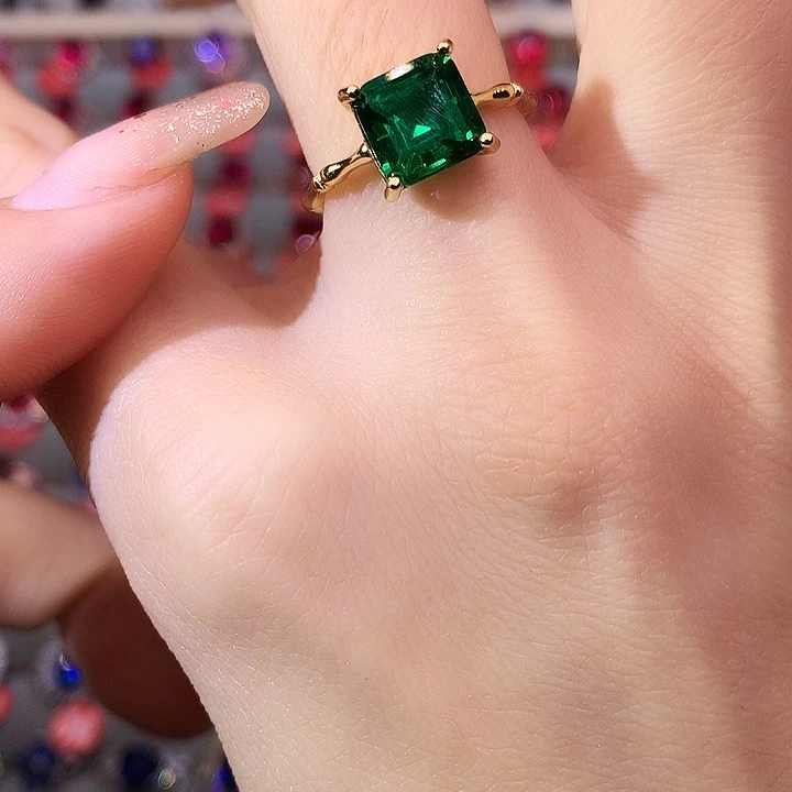 透辉石戒指银S925镶嵌