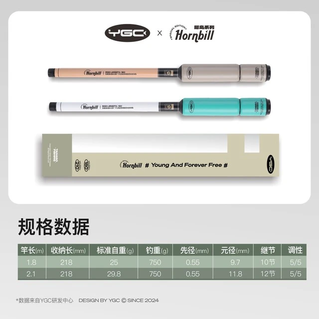 2手溪流18便携.米犀鸟竿ygc钓竿短节儿童鱼竿小物1钓户外新手.米
