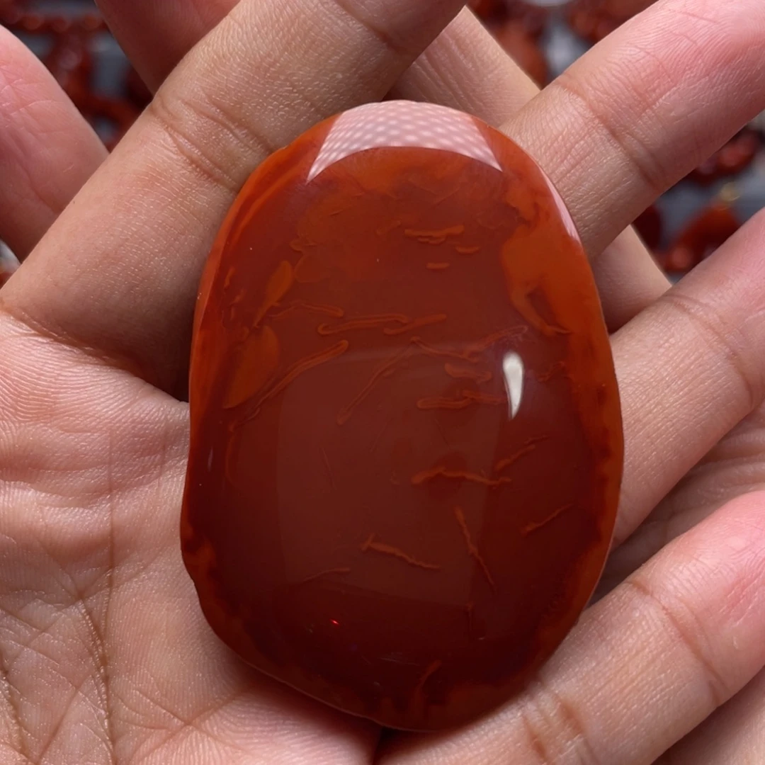 南红玛瑙未镶嵌珠宝奇石无事牌吊坠