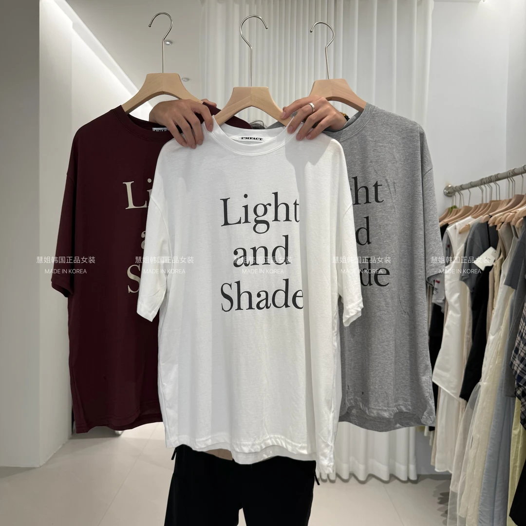 【慧姐韩国正品】2025春夏IMF英文印花短袖T恤/N0退N0换