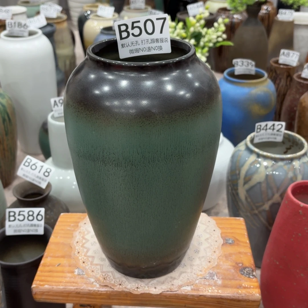 摆件瑕疵507 景德镇陶瓷花瓶高27口9.5