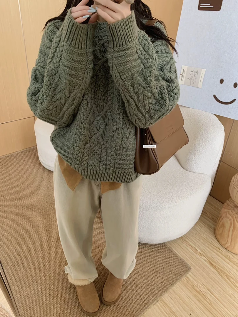 甜橙【C710-C759】ins韩版早秋新款简约百搭气质慵懒针织衫毛衫