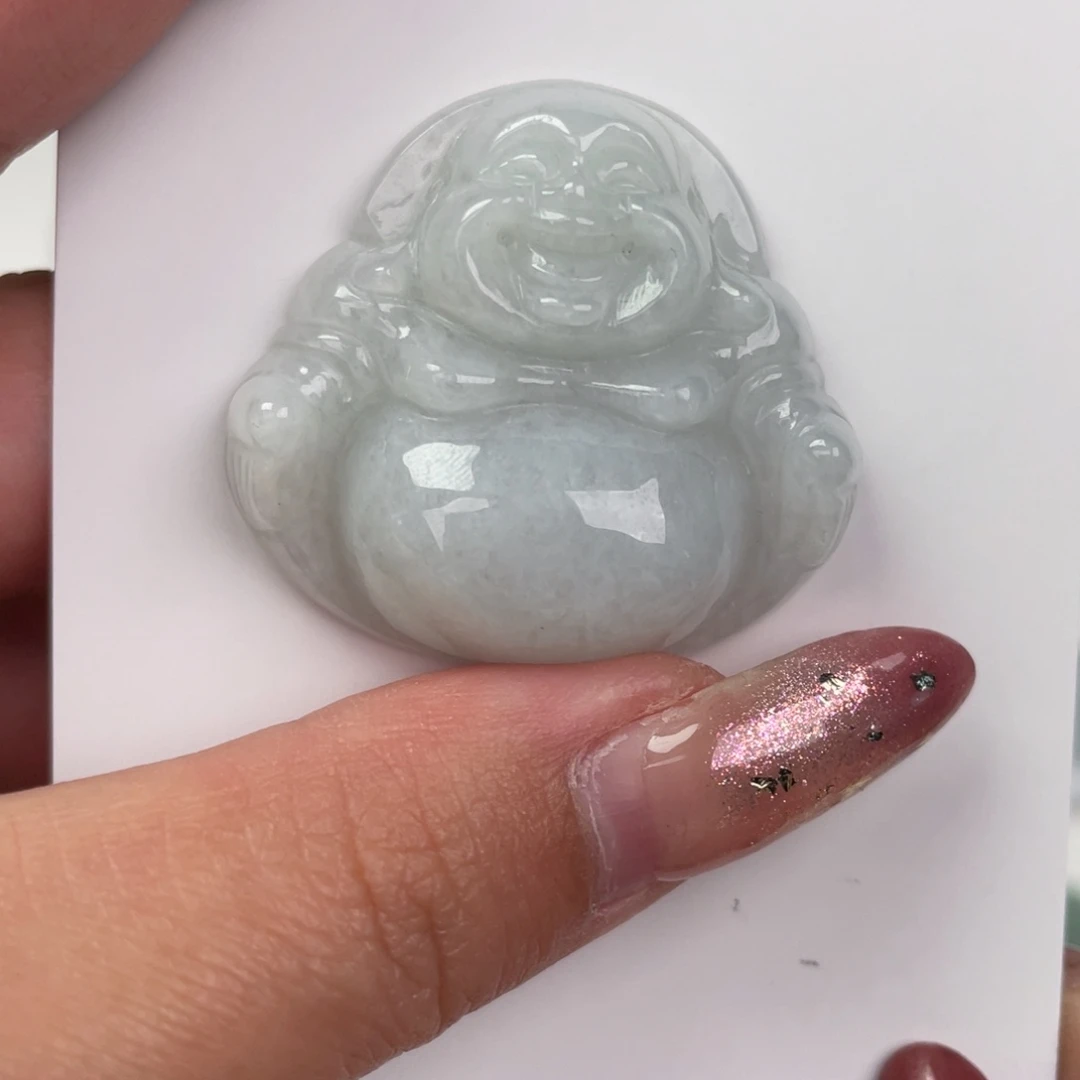 翡翠未镶嵌颈饰佛公包容心