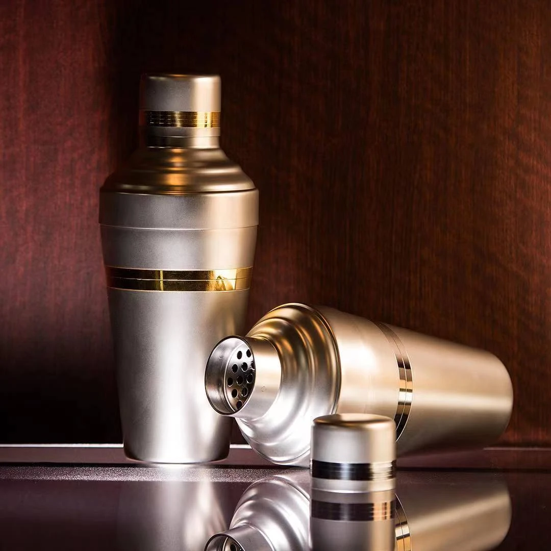 E190餐厅酒吧英式雪克壶加厚分段式男爵雪克壶调酒器