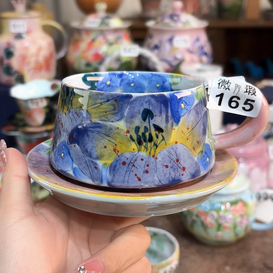 景德镇手绘高温釉下彩陶瓷茶具