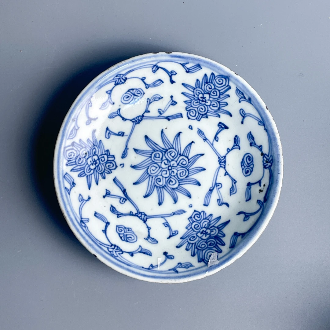 M25LL009A88 - 清道光 青花花卉纹盘_4