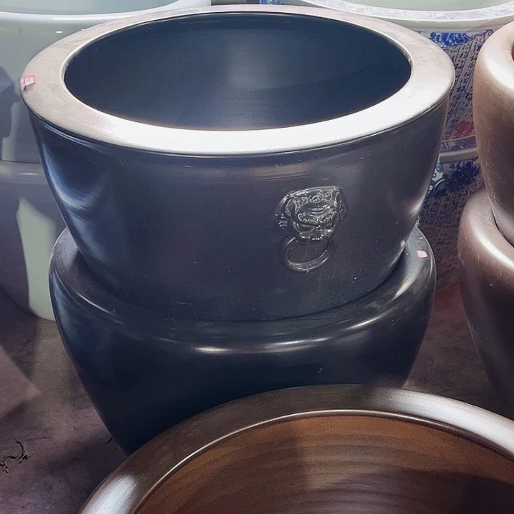 西***溪景德镇陶瓷鱼缸艺术直径83厘米高60厘米