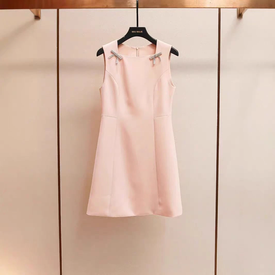 时尚秋季宽松无袖旗袍修身斜肩不褪色连衣裙夏季韩版女士百搭