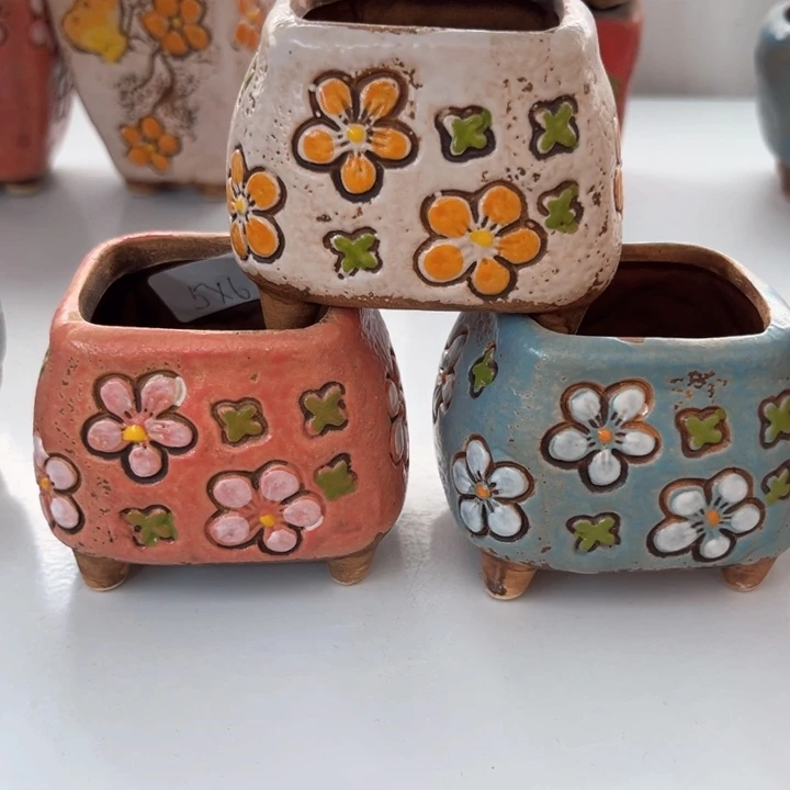 紫砂花盆粗陶材质多肉花盆