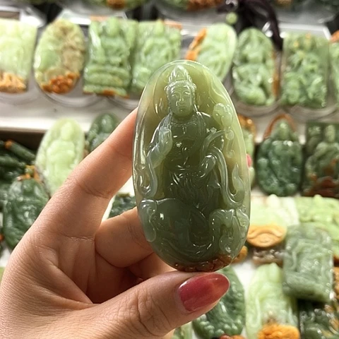 和田玉未镶嵌挂件