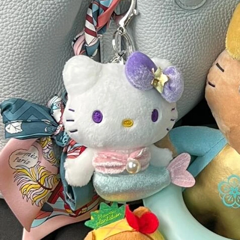 【神户限定】HelloKitty 50周年蒂芙尼绿色美人鱼 钥匙扣 玩偶