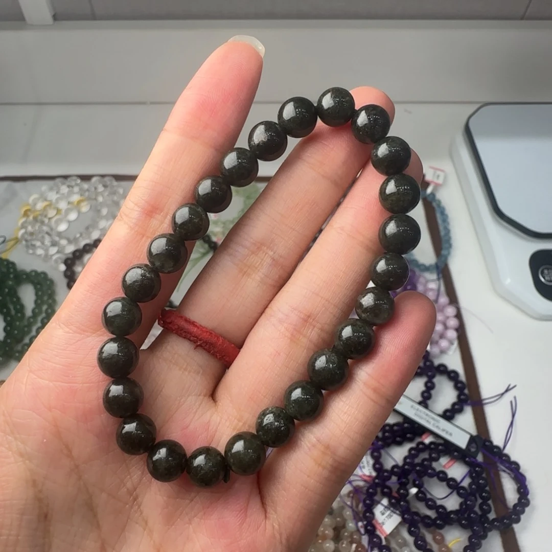 水晶手链未镶嵌绿幽灵7.5mm