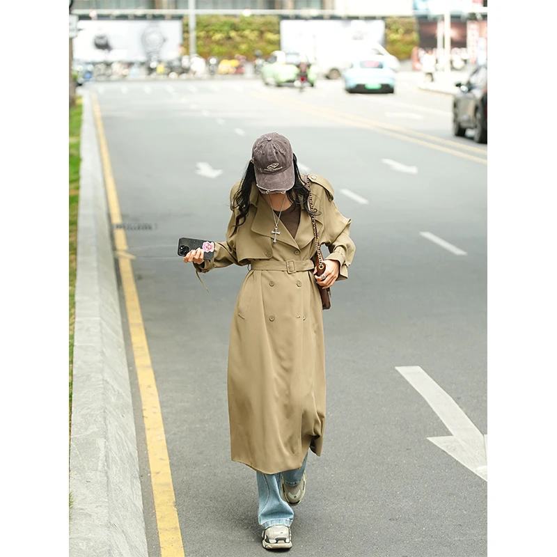 反季浮力 | 慵懒风时尚风衣外套女秋季新款韩系显瘦百搭长款大衣