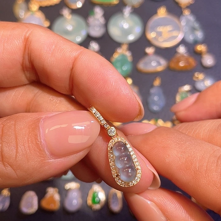 翡翠银S925镶嵌颈饰