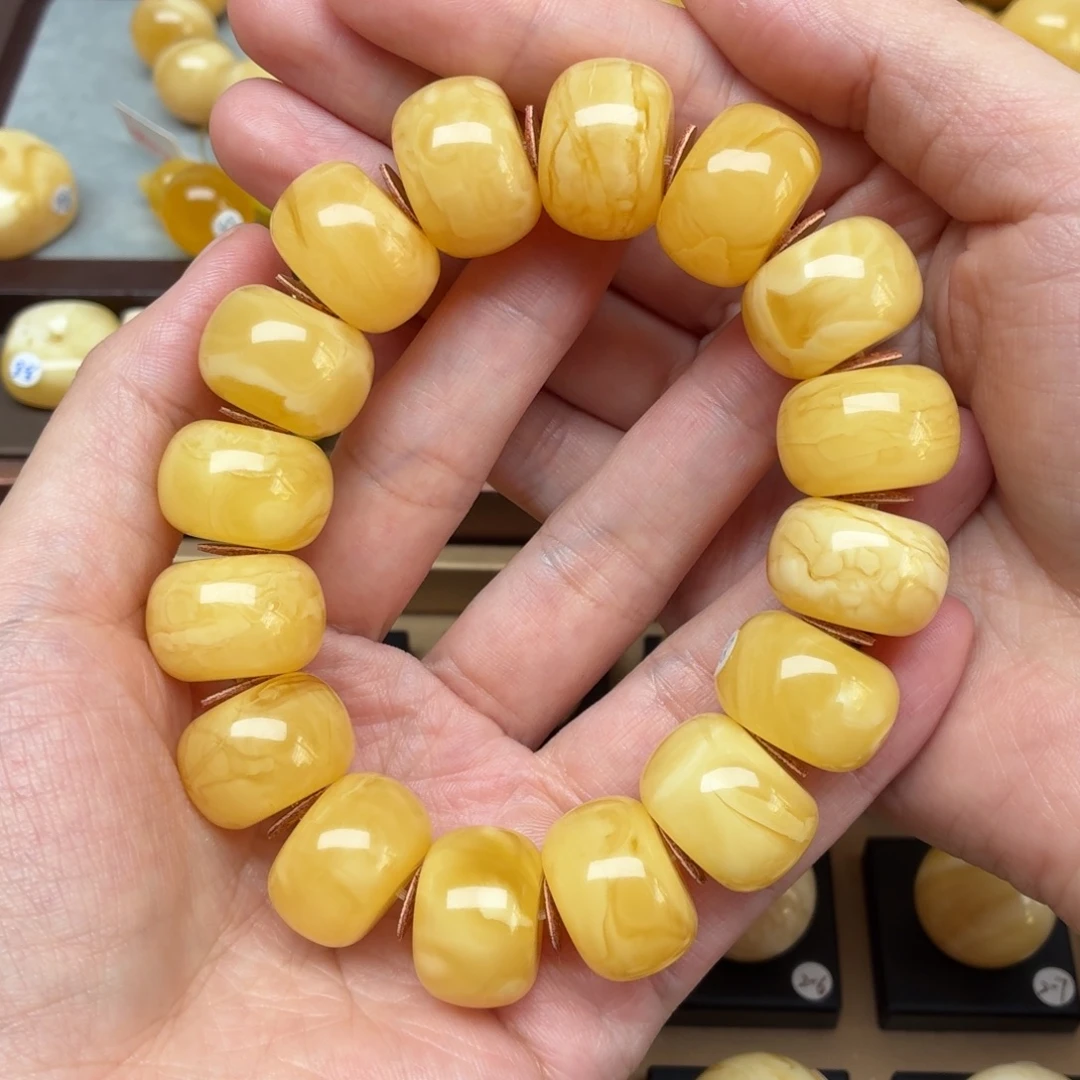 C***哥蜜蜡未镶嵌裸石蜜蜡19+墩子串