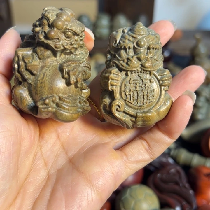 把件小叶紫檀两个一对
