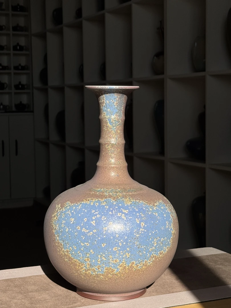 福利款钧窑摆件竹节瓶纯手工作