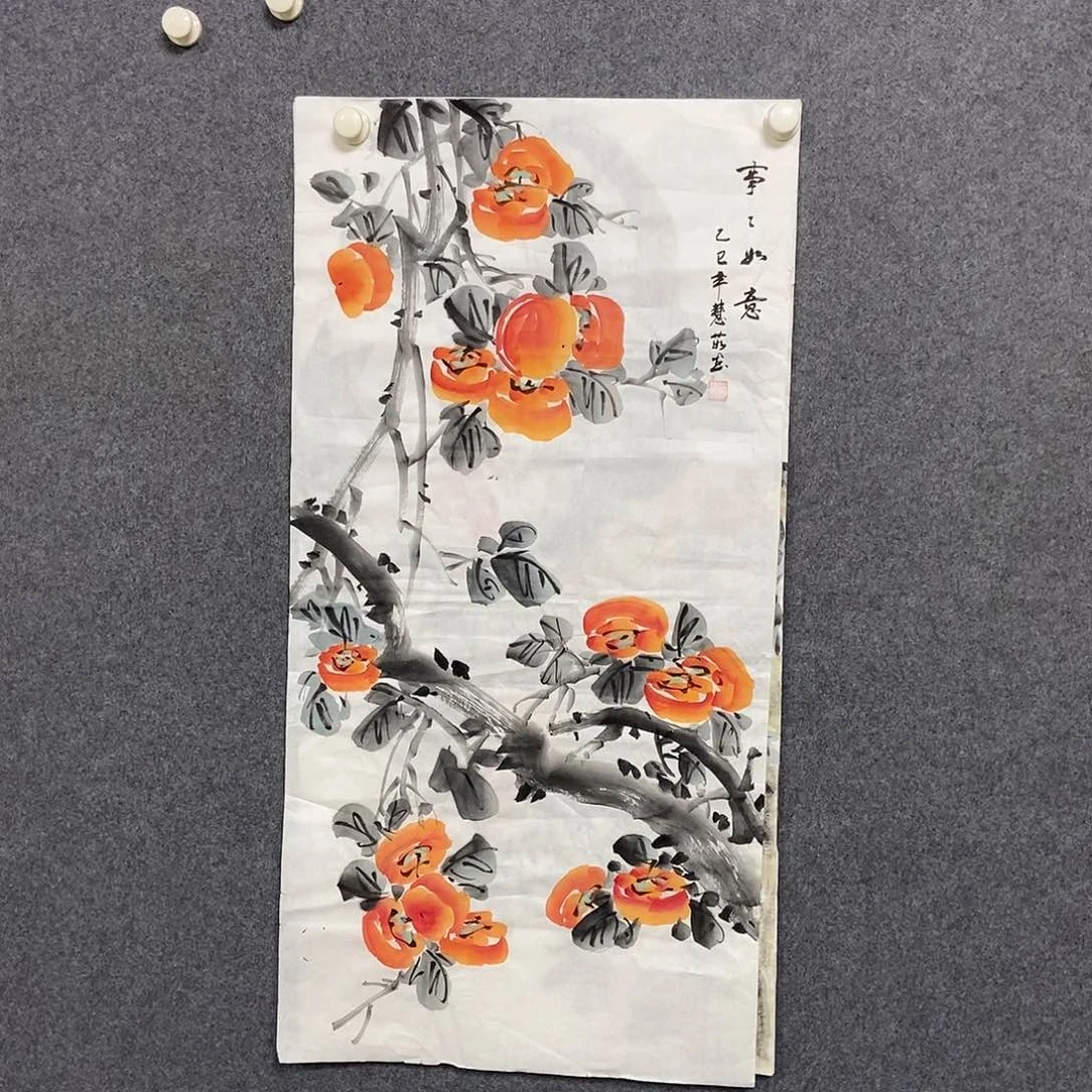 国画三尺花鸟一幅