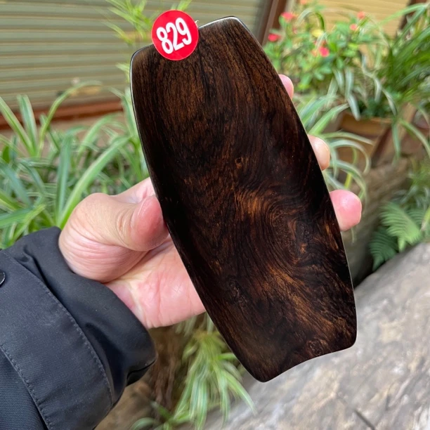 紫光檀黑檀木茶则瘿木瘤疤茶具茶勺壶承茶杯垫尺寸16*7.5*2cm