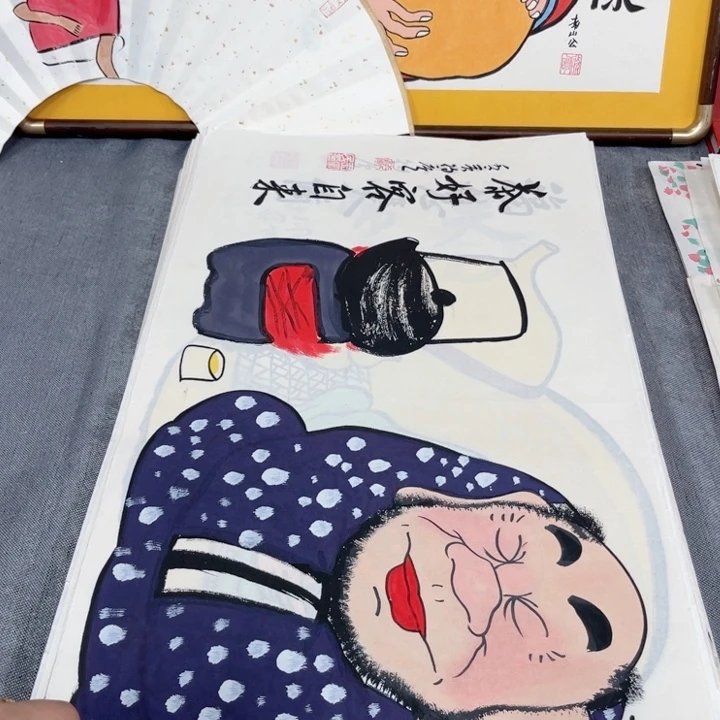 国画手绘禅意画一物一拍