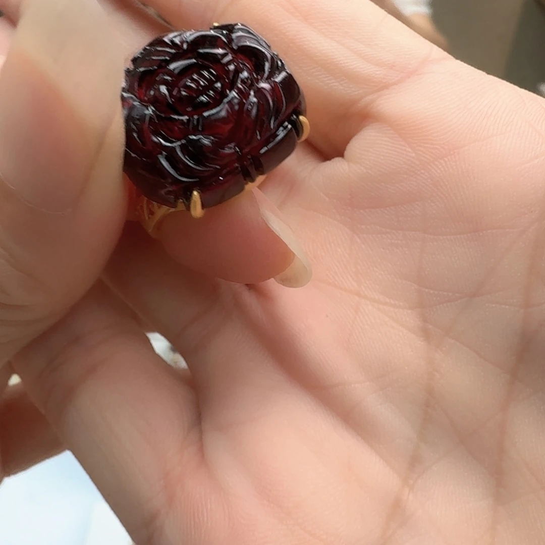 未镶嵌琥珀戒指戒指