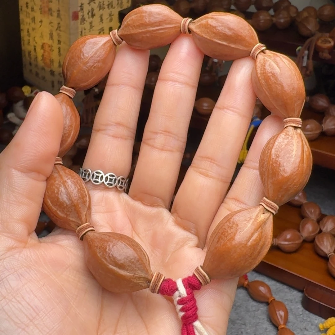 韩***生手串橄榄核18/30老核原皮 梅林铁核