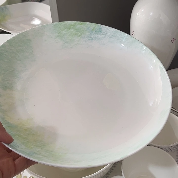 瓷片微瑕骨瓷饭盘一个10.5英寸