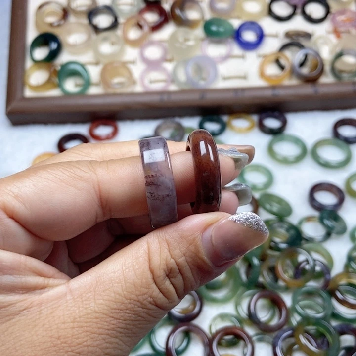 玛瑙/玉髓戒指未镶嵌巧****?