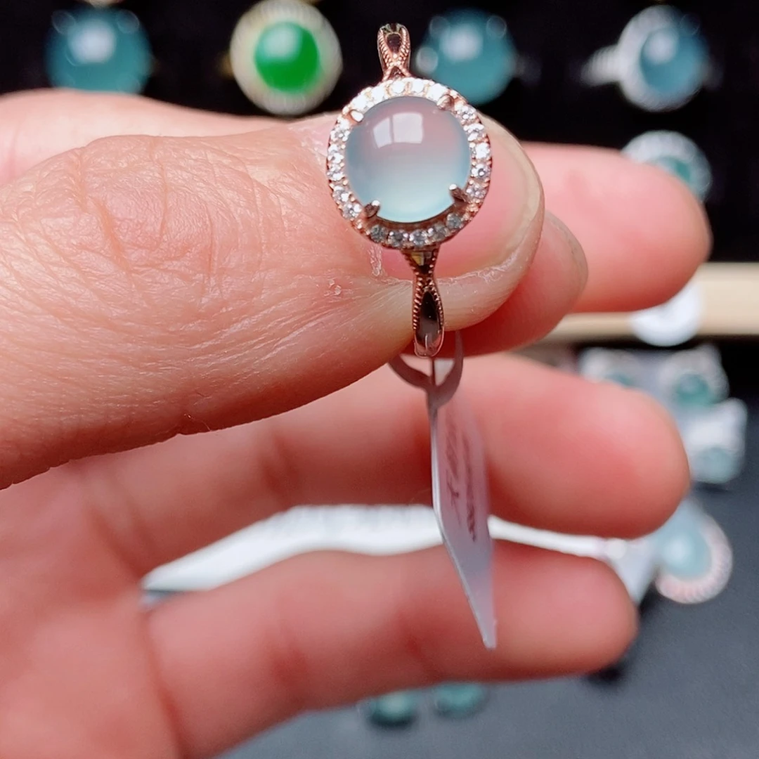 翡翠戒指银S925镶嵌8545358