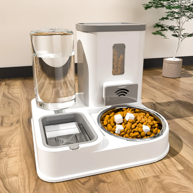 猫咪自动饮水器喂食一体宠物碗猫狗通用猫碗水碗一体狗碗猫咪用品