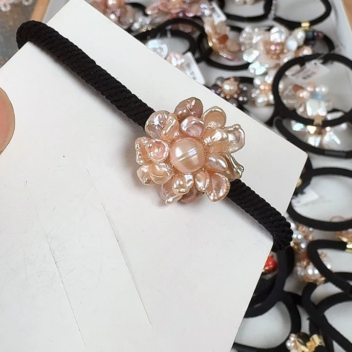 淡水珍珠发饰未镶嵌