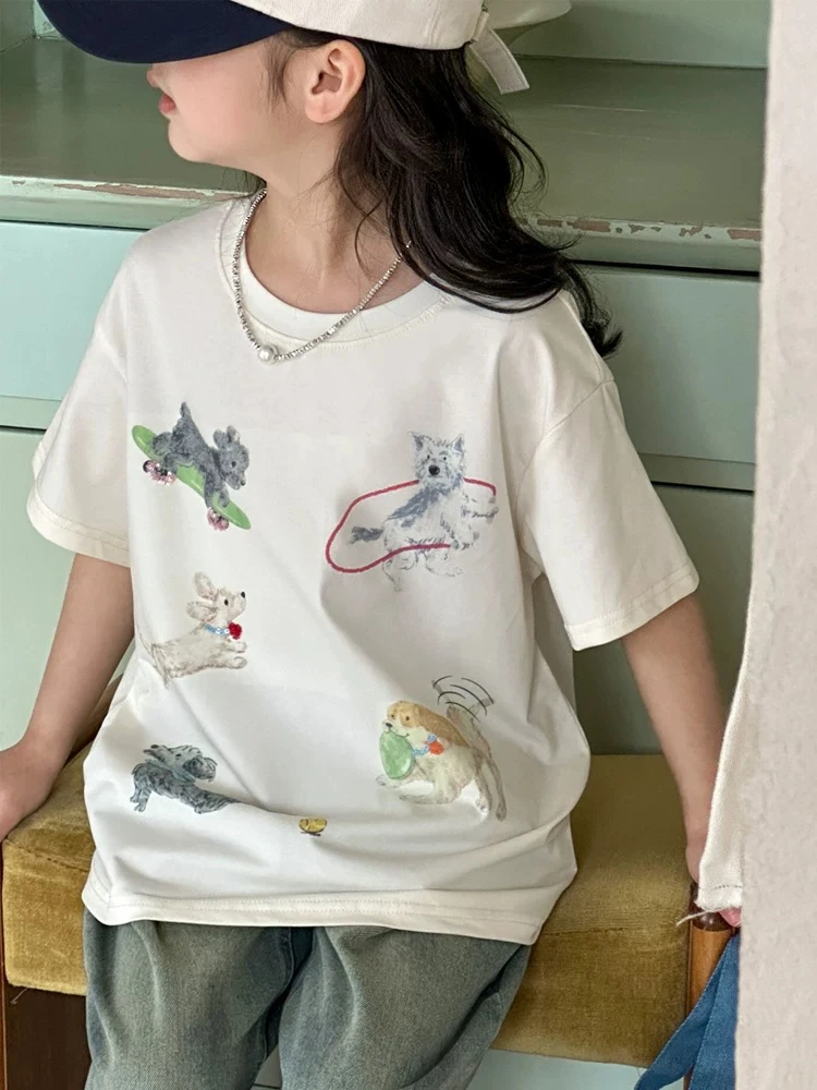 151（自营品牌）狗狗T恤2025夏季新品短袖t大童男女同款