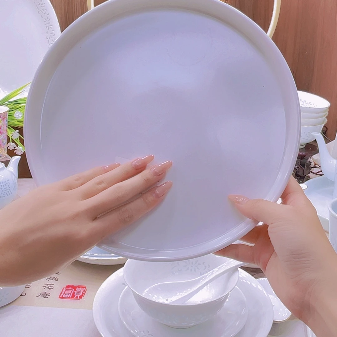 瓷景德镇白瓷壶托盘