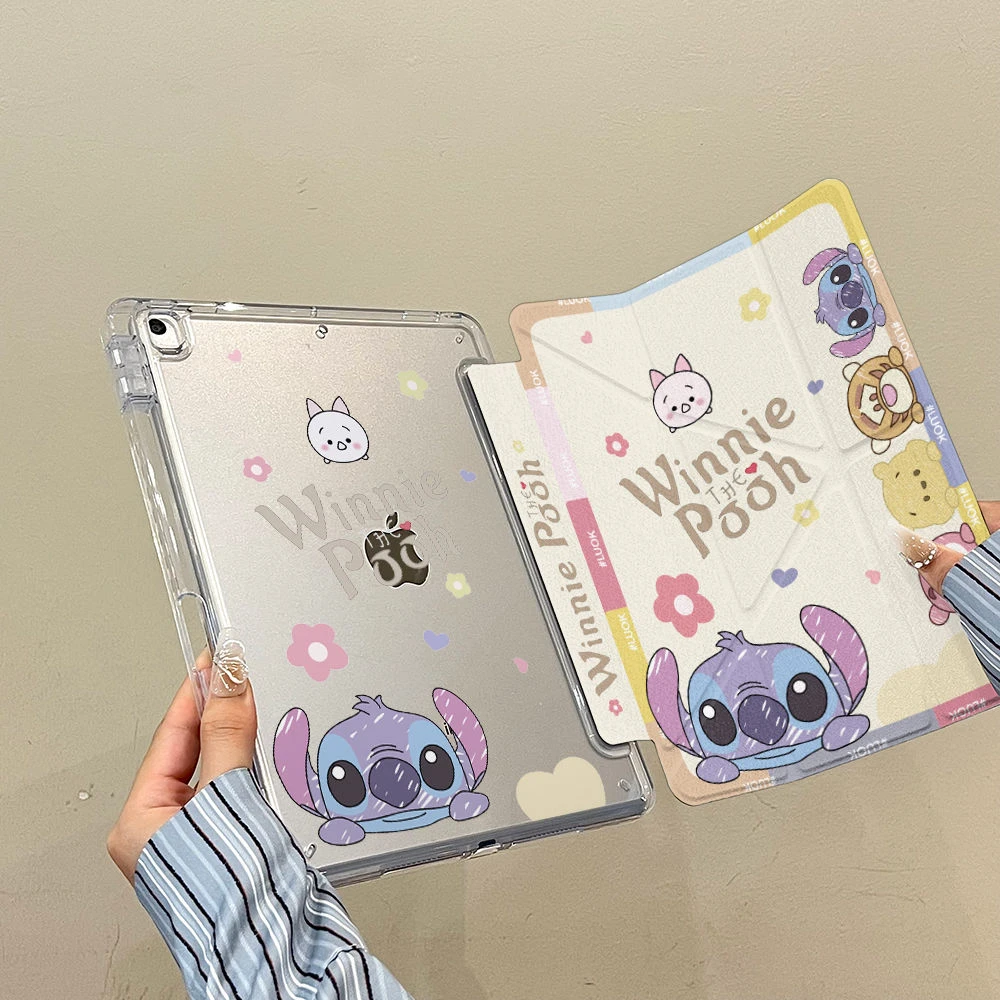 Y折可爱史迪仔适用苹果iPad11代平板保护套2025iPadA16笔槽iPad10