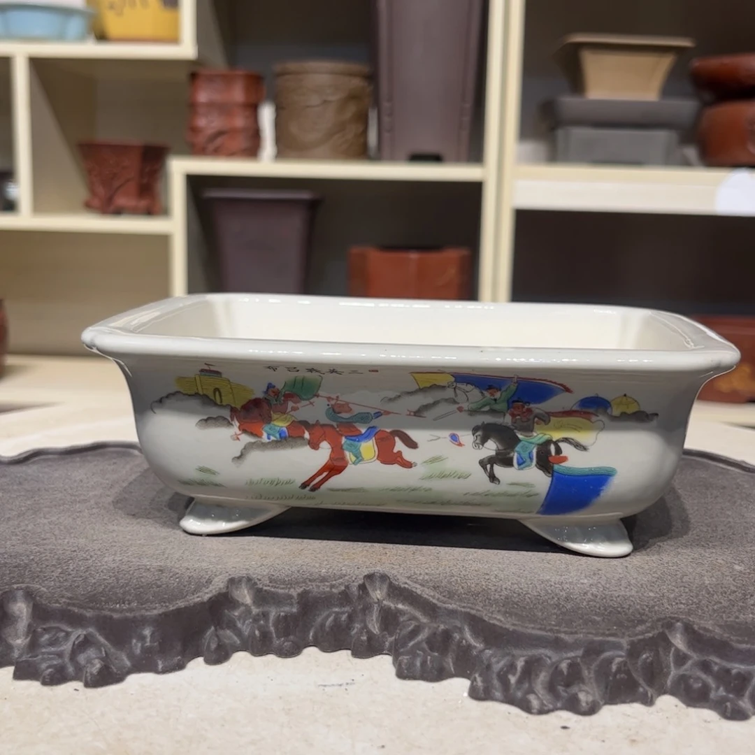 紫砂花盆瑕疵不平6-18-13