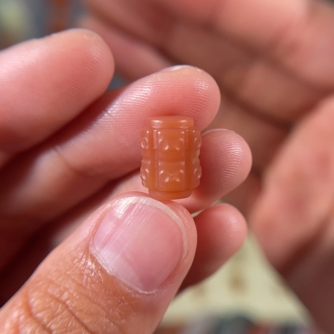 玛瑙/玉髓盐源料玉琮11.4*8.6不退不换未镶嵌