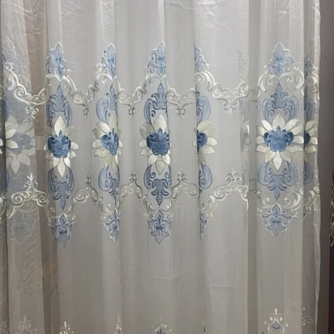 米白色纱帘5.6米对开