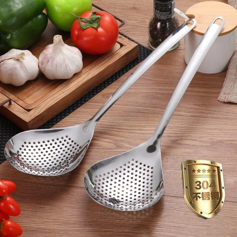 不锈钢漏勺厨房过滤网捞饺子面条花椒漏勺油炸家用火锅勺笊篱