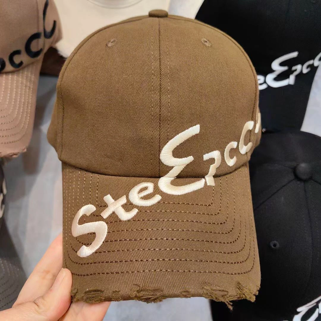 时尚百搭棒球帽字母休闲刺绣棕色卡其色韩版帽子运动帽均码