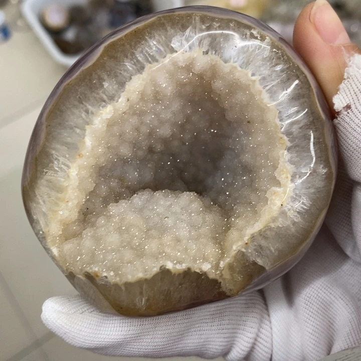未镶嵌紫晶珠宝半成品