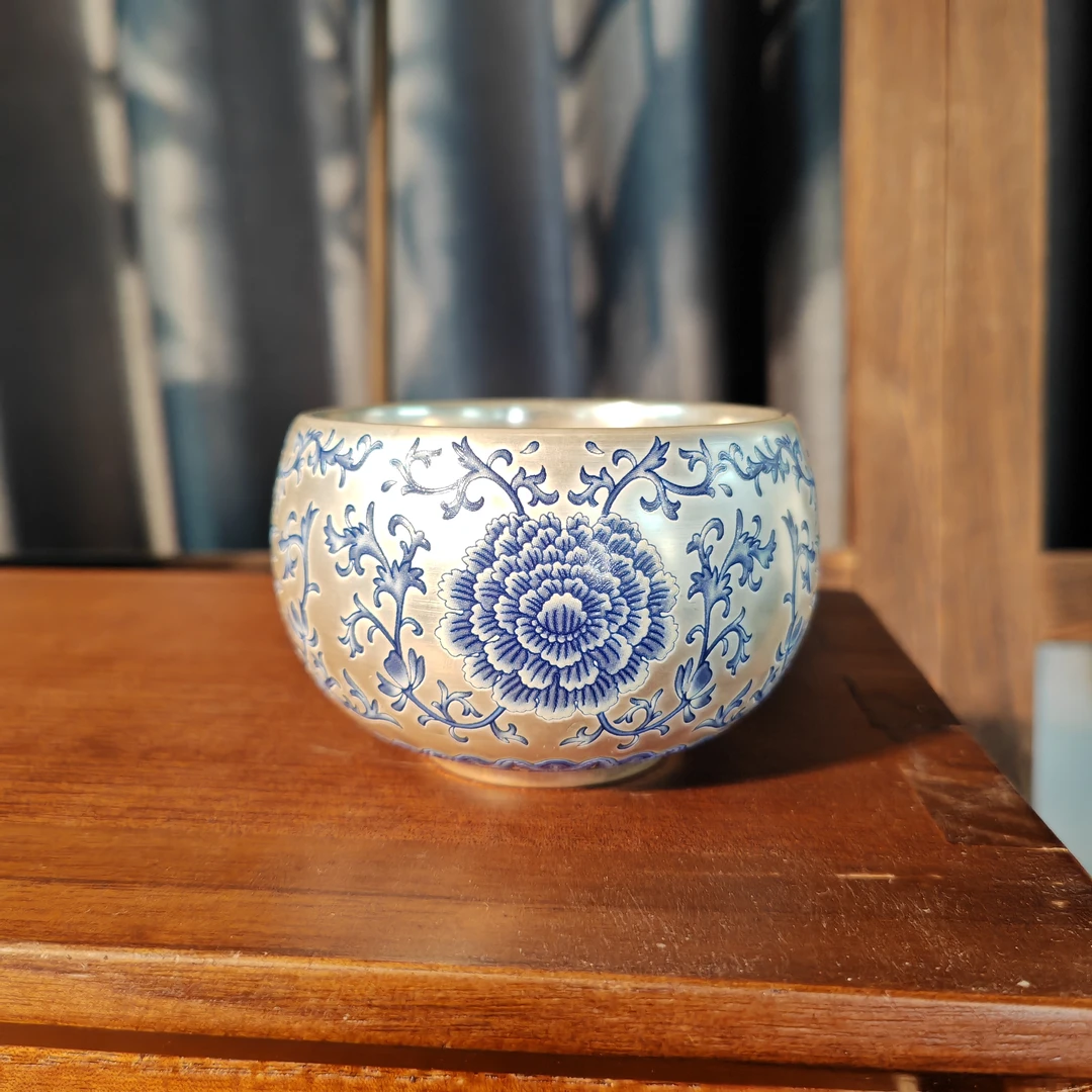 陈国再-缠枝莲（银杯）+礼盒