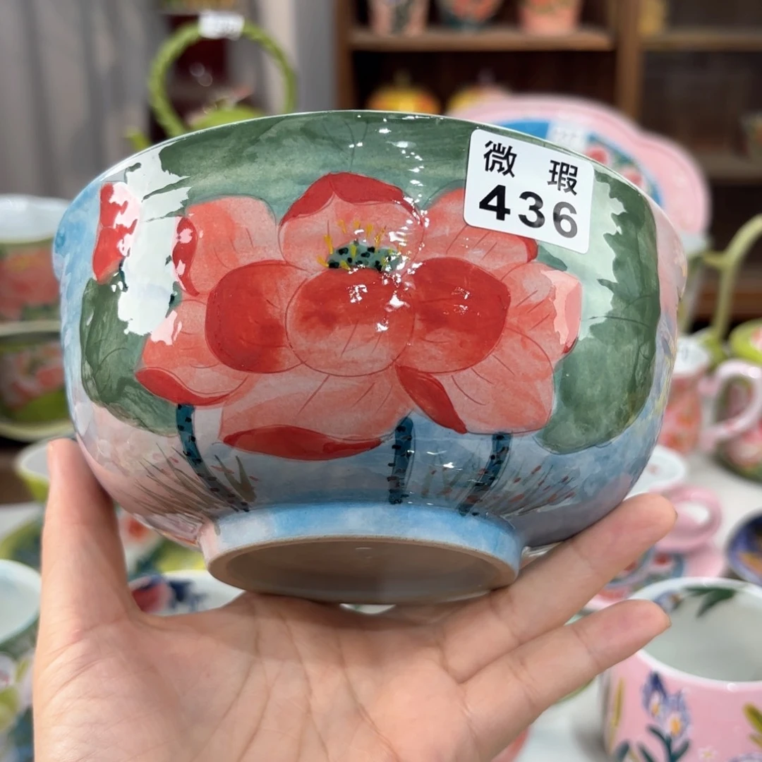 景德镇手绘高温釉下彩陶瓷茶具