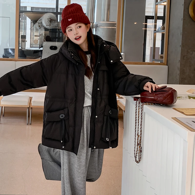 2025新款大码羽绒服韩版加肥加大码连帽短款款9919