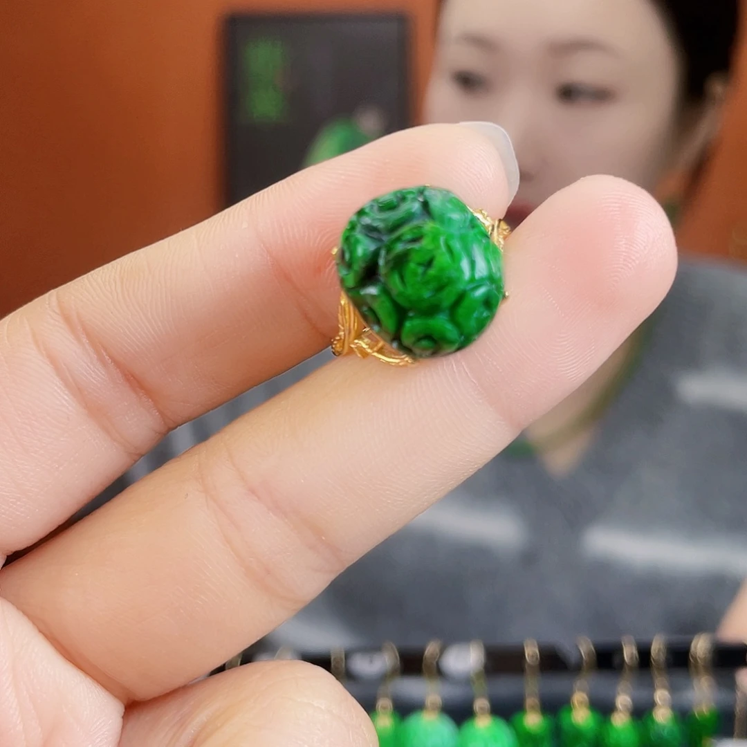 翡翠银S925镶嵌耳饰