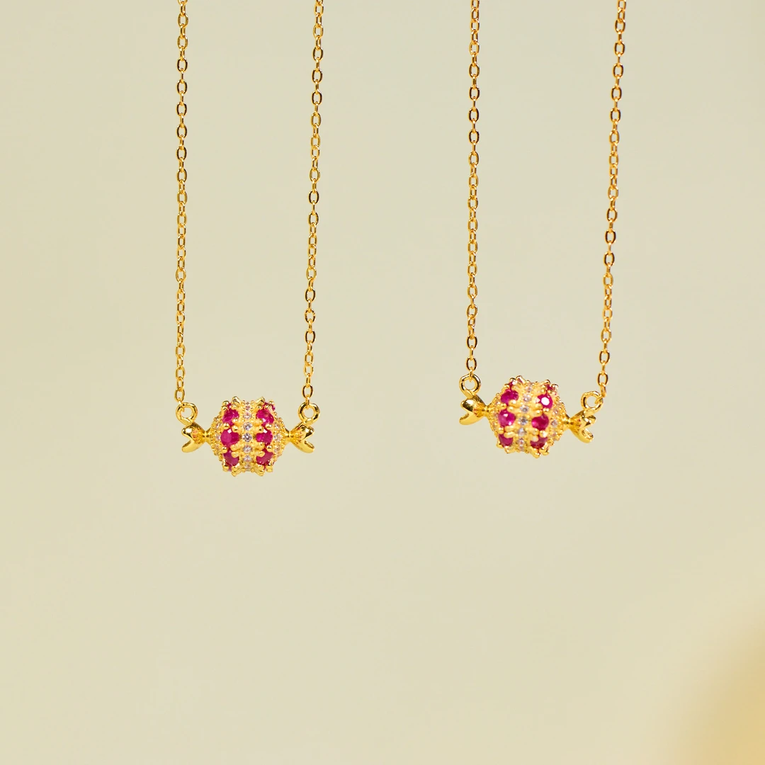 【玉峰珠宝】红宝石锁骨链（多样性发一）XB-J2508