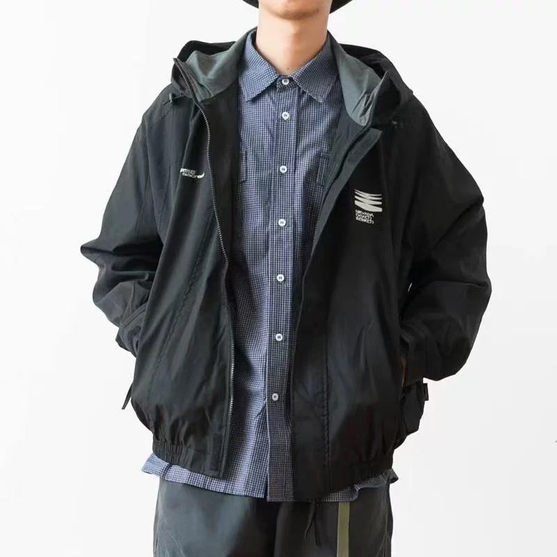 日系复古高品质宽松连帽外套刺绣百搭潮流夹克-9223019