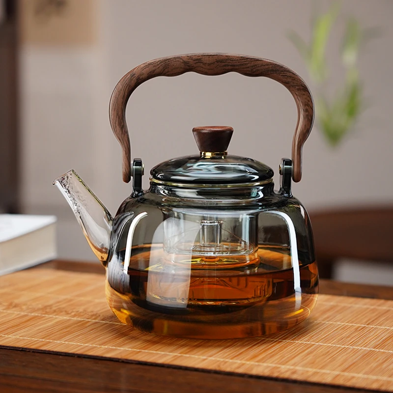 轻奢提梁壶家用小型电陶炉煮茶器烧水壶大容量蒸煮一体提梁壶