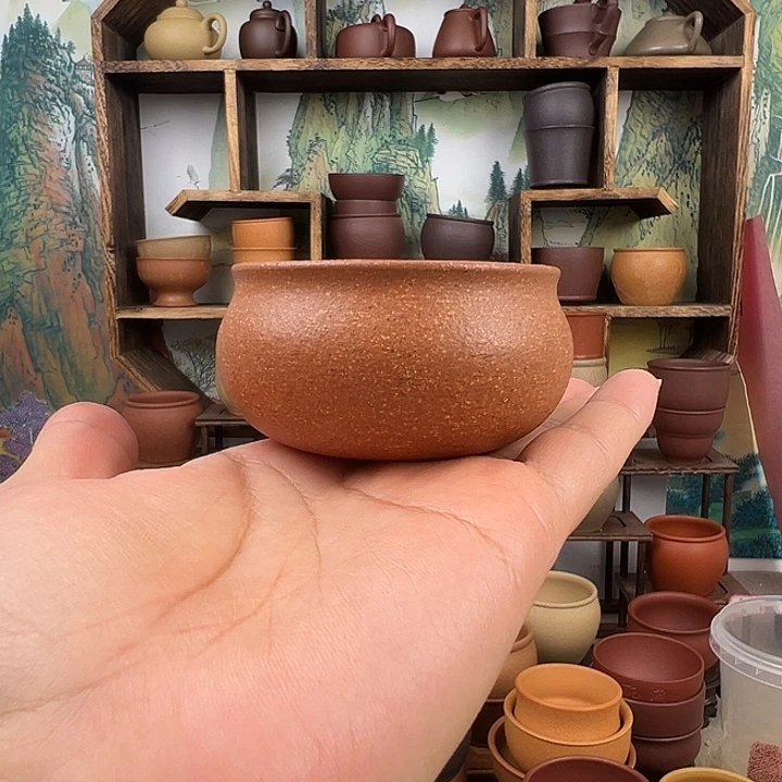 紫砂茶杯拙器甄选，纯原本矿。