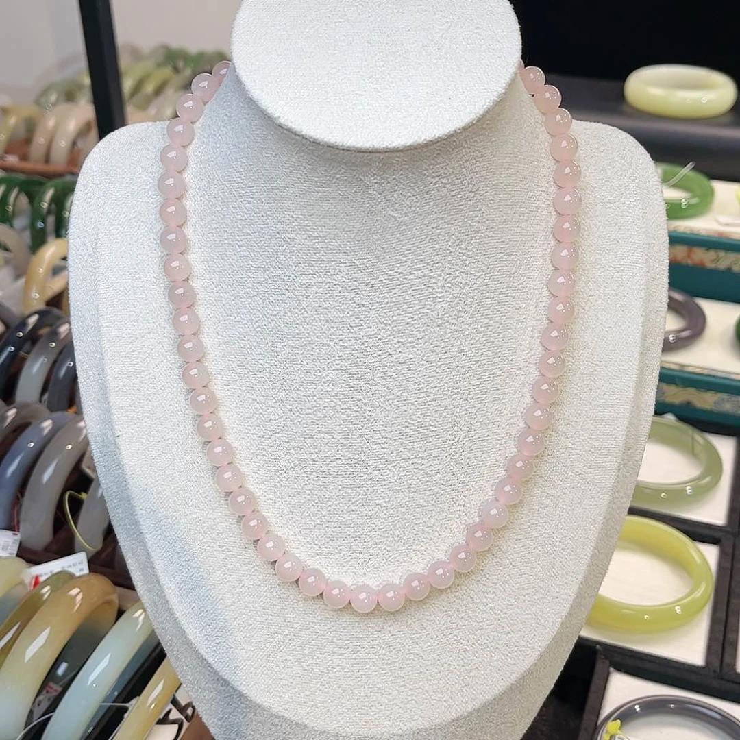 和田玉颈饰未镶嵌冰粉 卡8