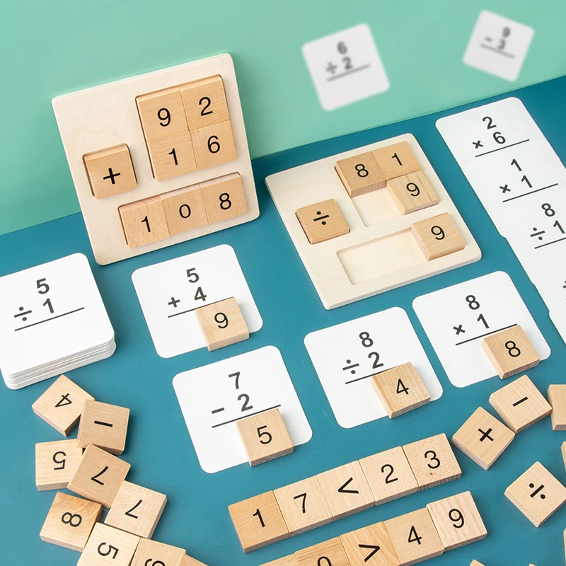 蒙氏教具竖式计算数学算术幼儿园益智区域材料儿童早教加减法玩具